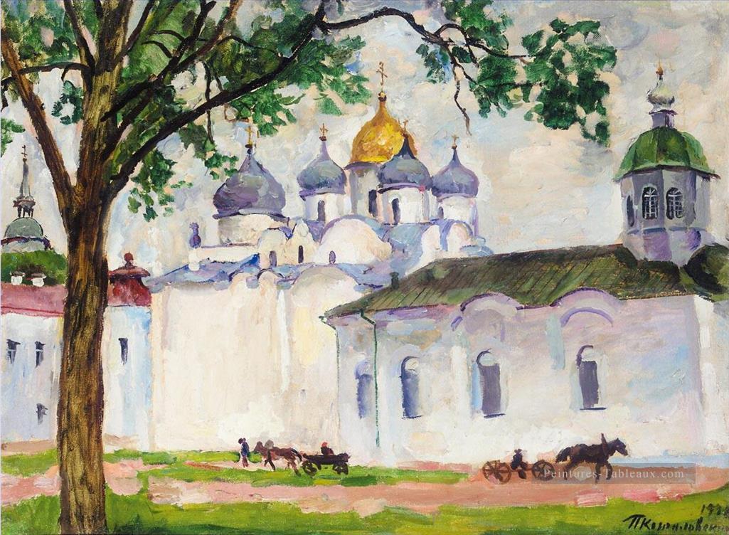 SAINT SOPHIA CATHEDRAL NOVGOROD Petr Petrovich Konchalovsky cityscape city scenes Peintures à l'huile